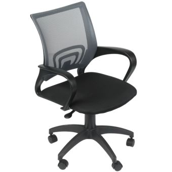 Кресло Бюрократ CH-W695NLT (сетка/ткань, без мех. качания, крест. пластик, до 120 кг) Темно-серый