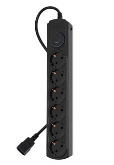 Сетевой фильтр Ippon BK-6-UPS (6 розеток)  1.8м Black вилка для поключения ИБП