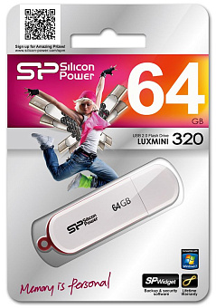 Флешка .64Gb Silicon Power LuxMini 320 USB белый