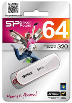 Флешка .64Gb Silicon Power LuxMini 320 USB белый