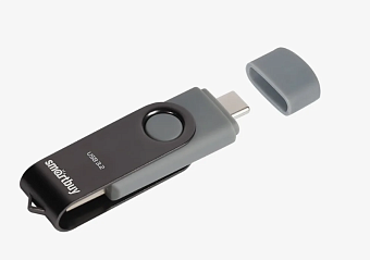 Флешка .64Gb SmartBuy Twist Dual USB3.2 USB-С черный