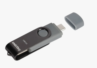 Флешка .64Gb SmartBuy Twist Dual USB3.2 USB-С черный