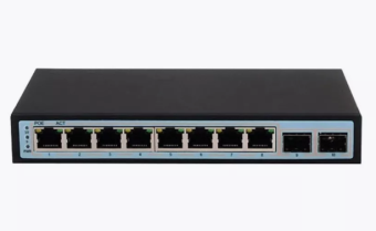 Коммутатор 10 port Digma DSP208G-2G-1S-T120 1000 Мбит/сек 8*PoE