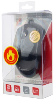 Мышь проводная Gembird MOP-500H Optical 2400dpi USB Black (подогревом корпуса)