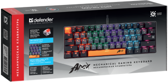 Клавиатура проводная Defender Apex GK-002 серый