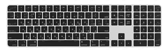 Клавиатура беспроводная Apple Magic Keyboard Touch ID Numeric Keypad черный