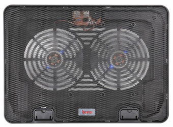 Подставка для ноутбука 15" BURO LCP156H (металл. сетка, 2*1400 об/мин, 21дБ, LED-подсветка) черный