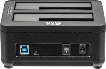 Док-станция AgeStar 3UBT8 (2*2.5"/3.5" HDD, clone, блок питания) черный
