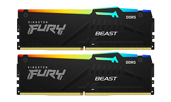 Модуль памяти DDR5 64Gb 5200MHz Kingston Fury Beast RGB (Kit of 2)