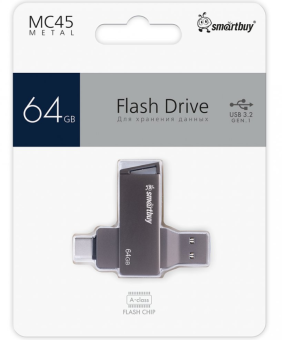 Флешка 64Gb SmartBuy MC45 Phantom Metal Dual