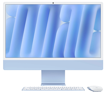 Моноблок Apple iMac 24" 2024 M4  16G 512G 10-Core Blue (синий) (без RuStore)