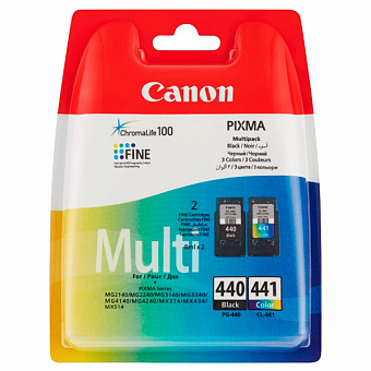Картридж струйный Canon PG-440+CL-441 для Canon MG2140/MG3140, черный + трехцветный